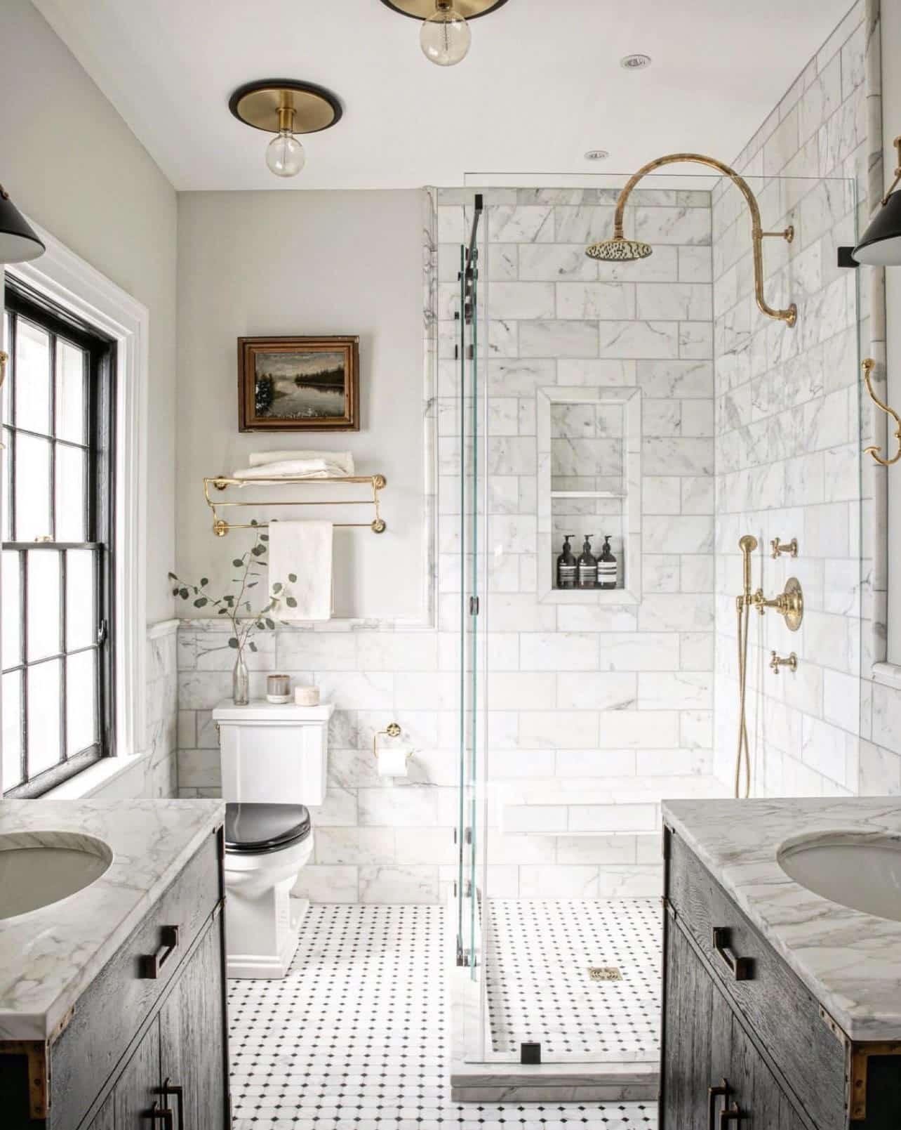 White Marble Bathroom with a Basic Twist COCOCOZY